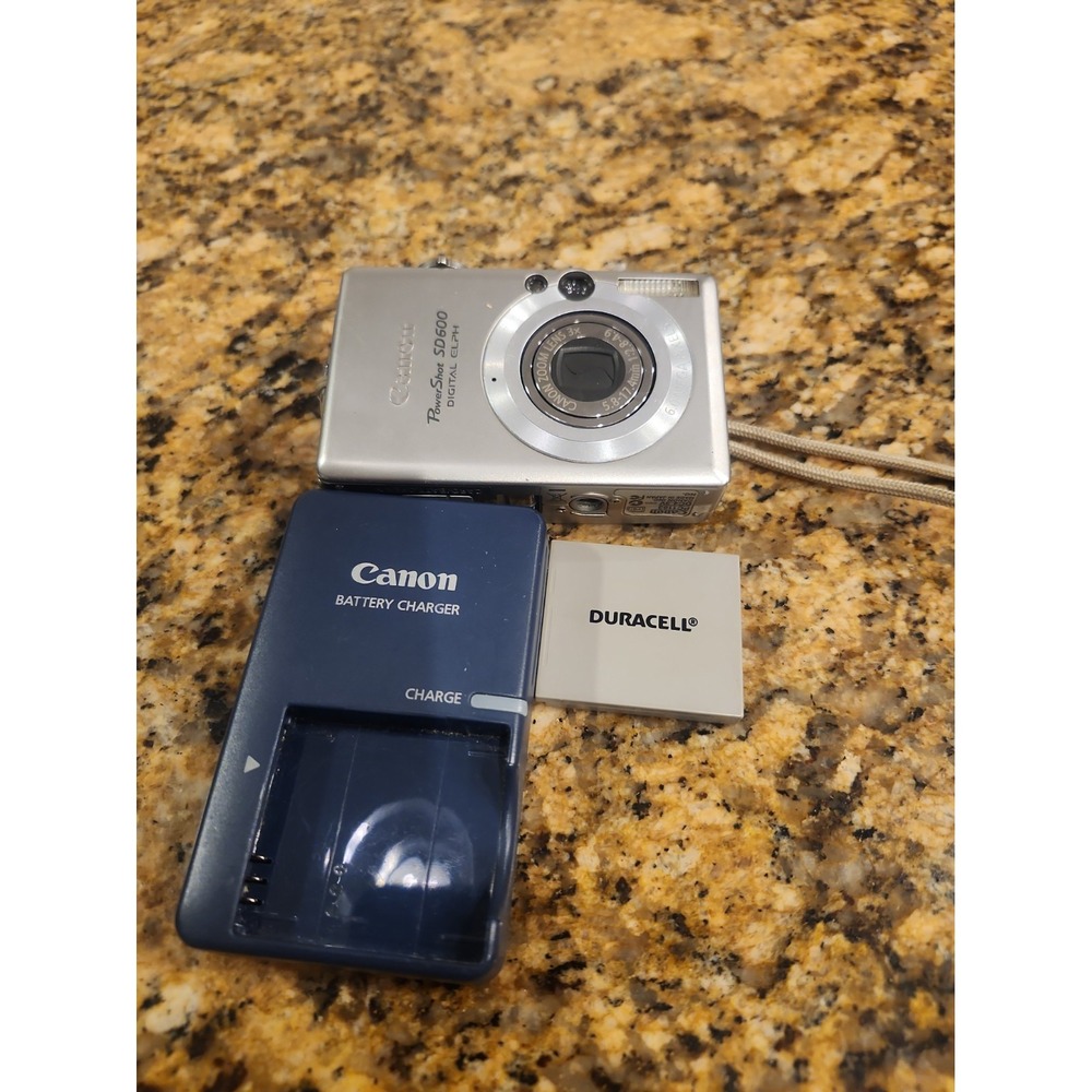Canon PowerShot SD600 6.0MP Compact Digital Camera Battery & Charger TESTED
